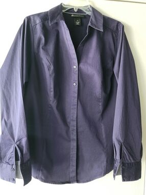 Lane Bryant Purple Button Down Blouse Size 20 Excellent Used Condition $24
